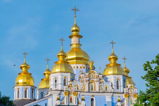 golden domes and crosses of Kiev-Pechersk Lavra