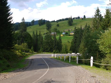 The route leading to the village consists of several dozen houses