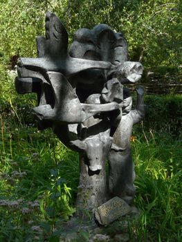 bird girl is the heroes of folk folklore immortalized in sculpture