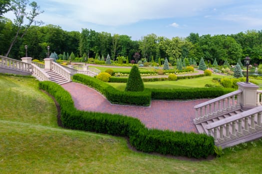 beautiful park design with walkways and walkways