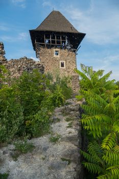 Tower with a ruined roof. It seems just about there will be a watchman with a crossbow