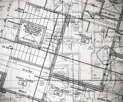 abstract house plans yellow