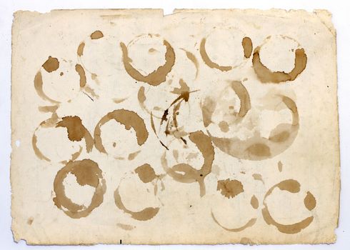 old paper with coffee rings on it 