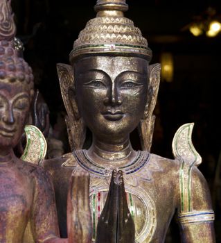 old Thai Buddah close up 