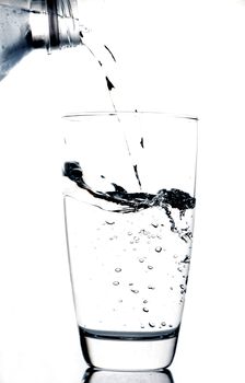 a glass of water 