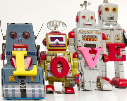 robot toys say the word love 