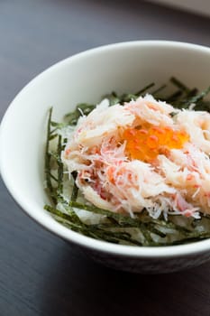Japanese seafood rice bowl