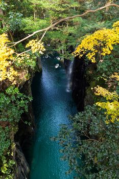 Takachiho Gorge in Japan at autumn