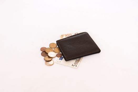 purse with small change for small expenses of the student