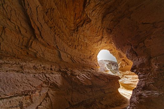 Stone cave house in cliffs near Goreme, Turkey