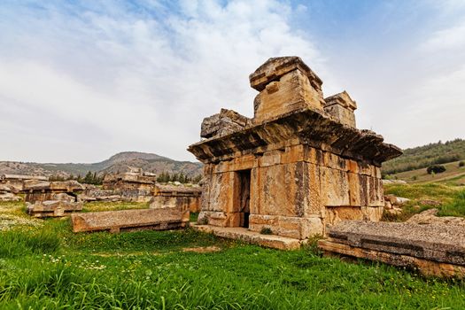 Ancient ruins of Hierapolis near Pamukkale in Turkey