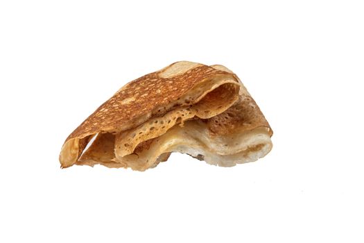 Pancake on an isolated white studio background