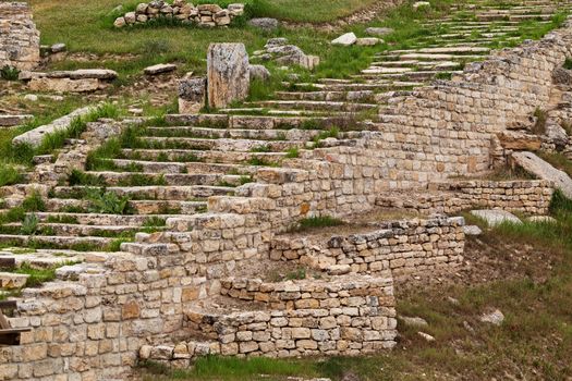 Ancient ruins of Hierapolis near Pamukkale in Turkey