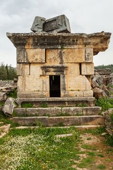 Ancient ruins of Hierapolis near Pamukkale in Turkey