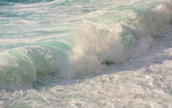 Waves in Kalamitsi beach, Lefkada, Greece