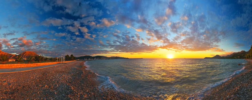 Sunset above the sea