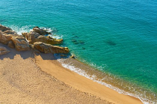 View of beach in summer Spain