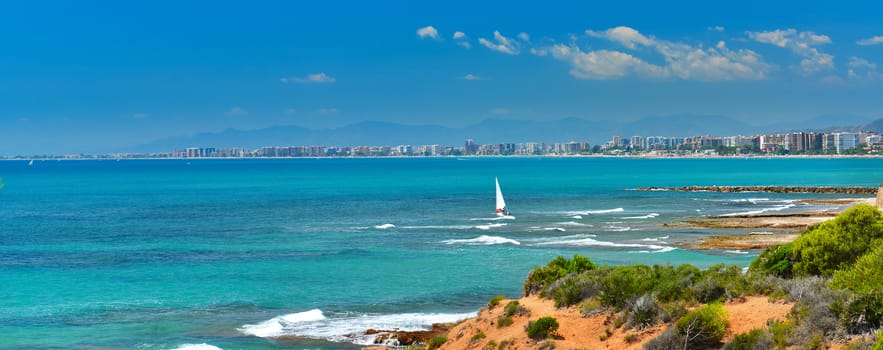 Summer coastline of  Spain