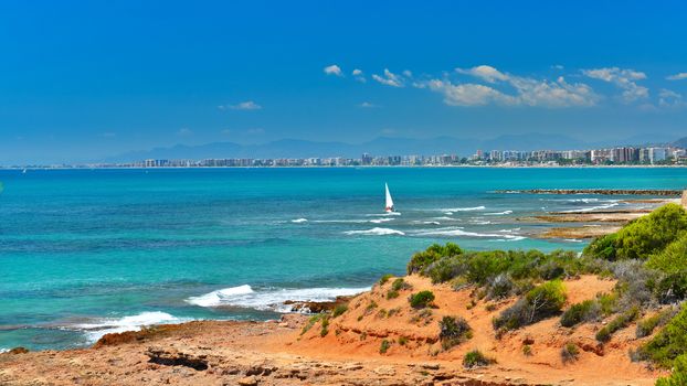 Summer coast of  Spain