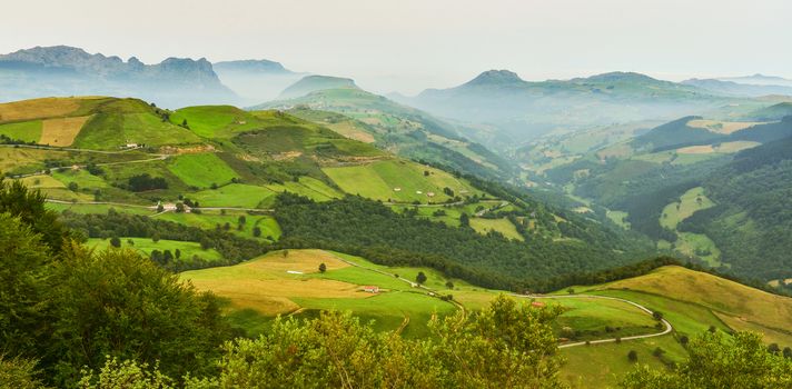 View of summer Spain countryside