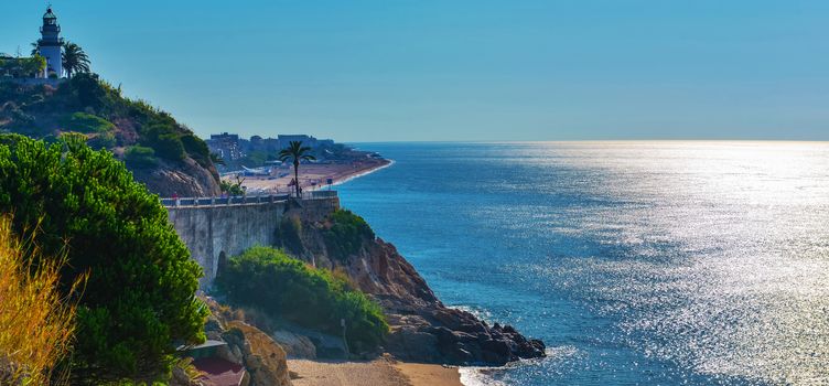 View of summer beach in Spain