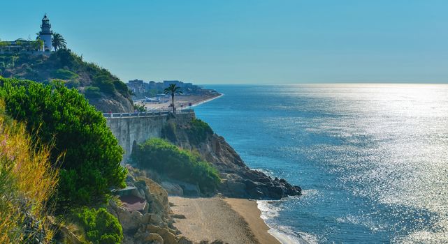 View of summer beach in Spain