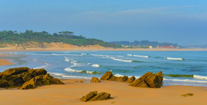 Morning view of ocean coastline Spain