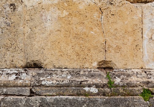 Texture of stone plate in ancient city Hierapolis