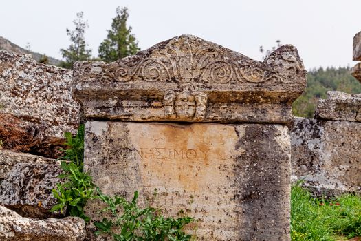 Ancient ruins of Hierapolis near Pamukkale in Turkey