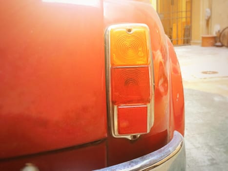 Rear light of a legendary Italian car