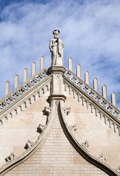 Top of Trento cathedral, view from below