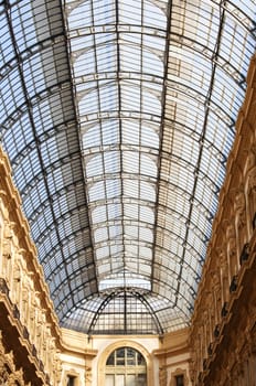 Ceiling of galleria Vittorio Emanuele II in Milan, Italy
