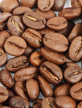 The a coffee beans as a background