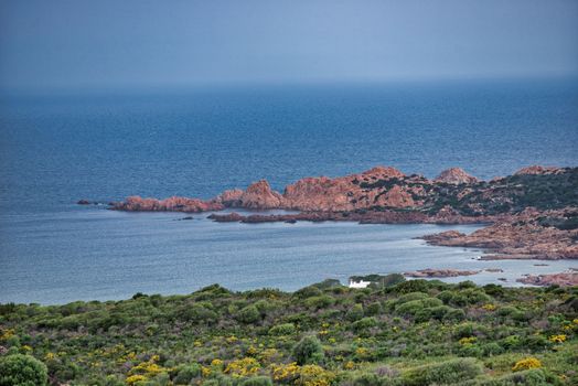 isola rossa the read coast of sardinia island belongs to italy