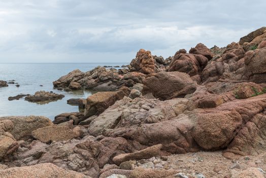 isola rossa the read coast of sardinia island belongs to italy