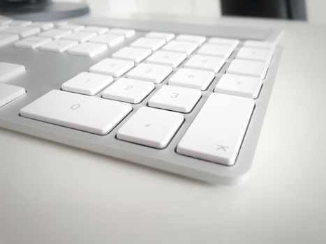Computer keyboard isolated on white background