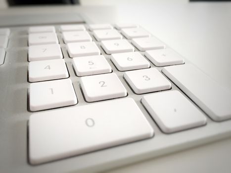 Computer keyboard isolated on white background