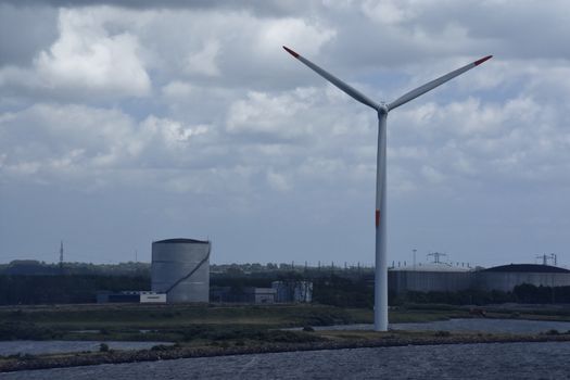 Stock pictures of windmills to produce clean energy