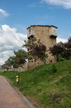 Old tower of Novi Pazar town fortress. Serbia