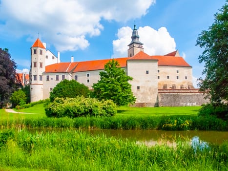 Telc Castle. View from castle park, Czech Republic