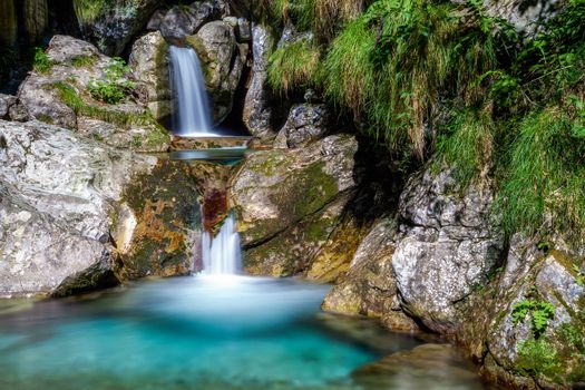 Pool of Horses at Val Vertova Lombardy near Bergamo in Italy