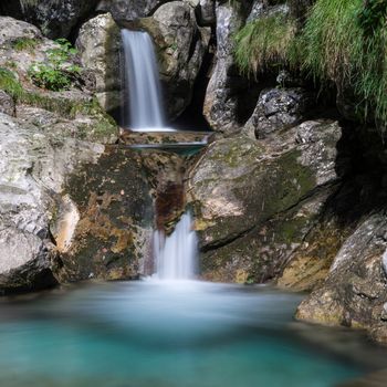 Pool of Horses at Val Vertova Lombardy near Bergamo in Italy