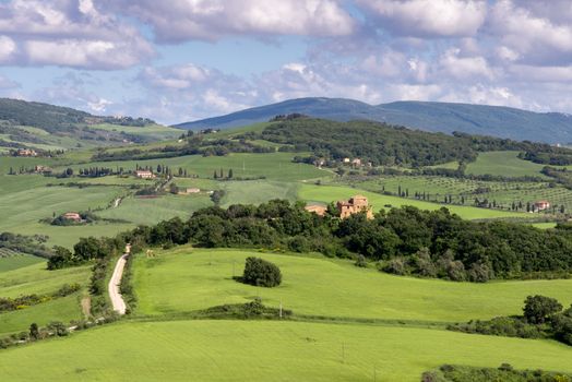 VAL D'ORCIA, TUSCANY/ITALY - MAY 17 : Farmland in Val d'Orcia Tuscany on May 17, 2013