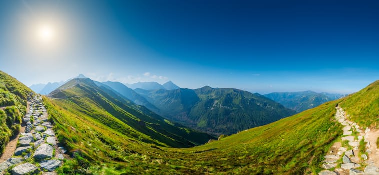 Panorama - view of Kasprowy Wierch, Tatra Mountains in Poland