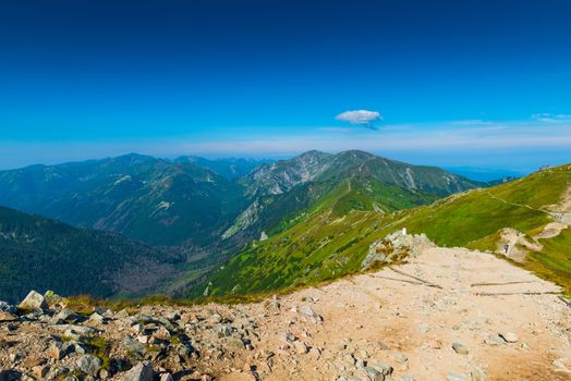 Tatra Mountains in Poland, beautiful scenic landscape