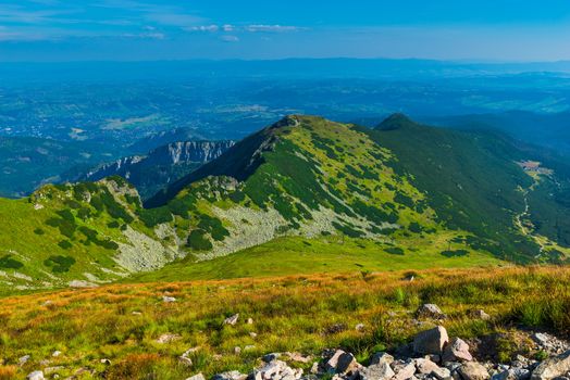 beautiful scenic landscape of the Tatra Mountains in Poland