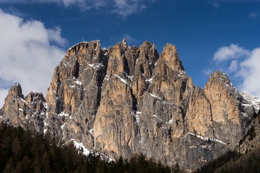 Mountains in the Valley di Fassa near Pozza di Fassa Trentino Italy