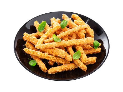 Cheese sticks isolated on a white background with clipping path