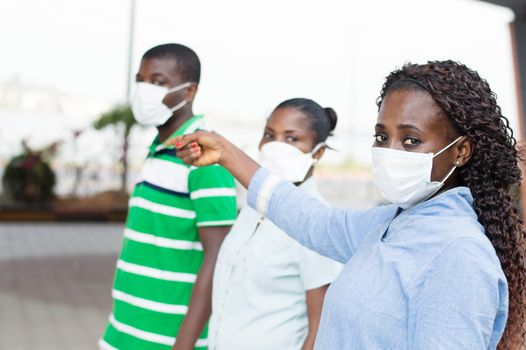 young people shared the nose because of bad smell from the lagoon.