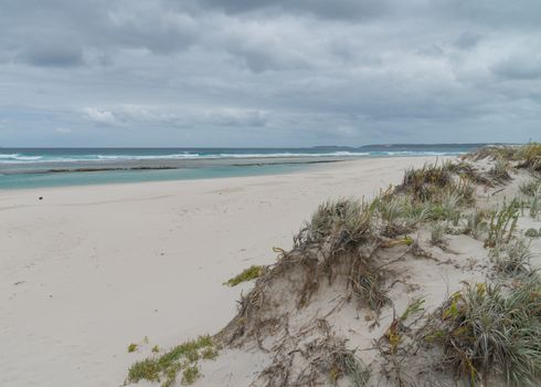 Ten Mile Lagoon close to Esperance on an overcast day, Western Australia